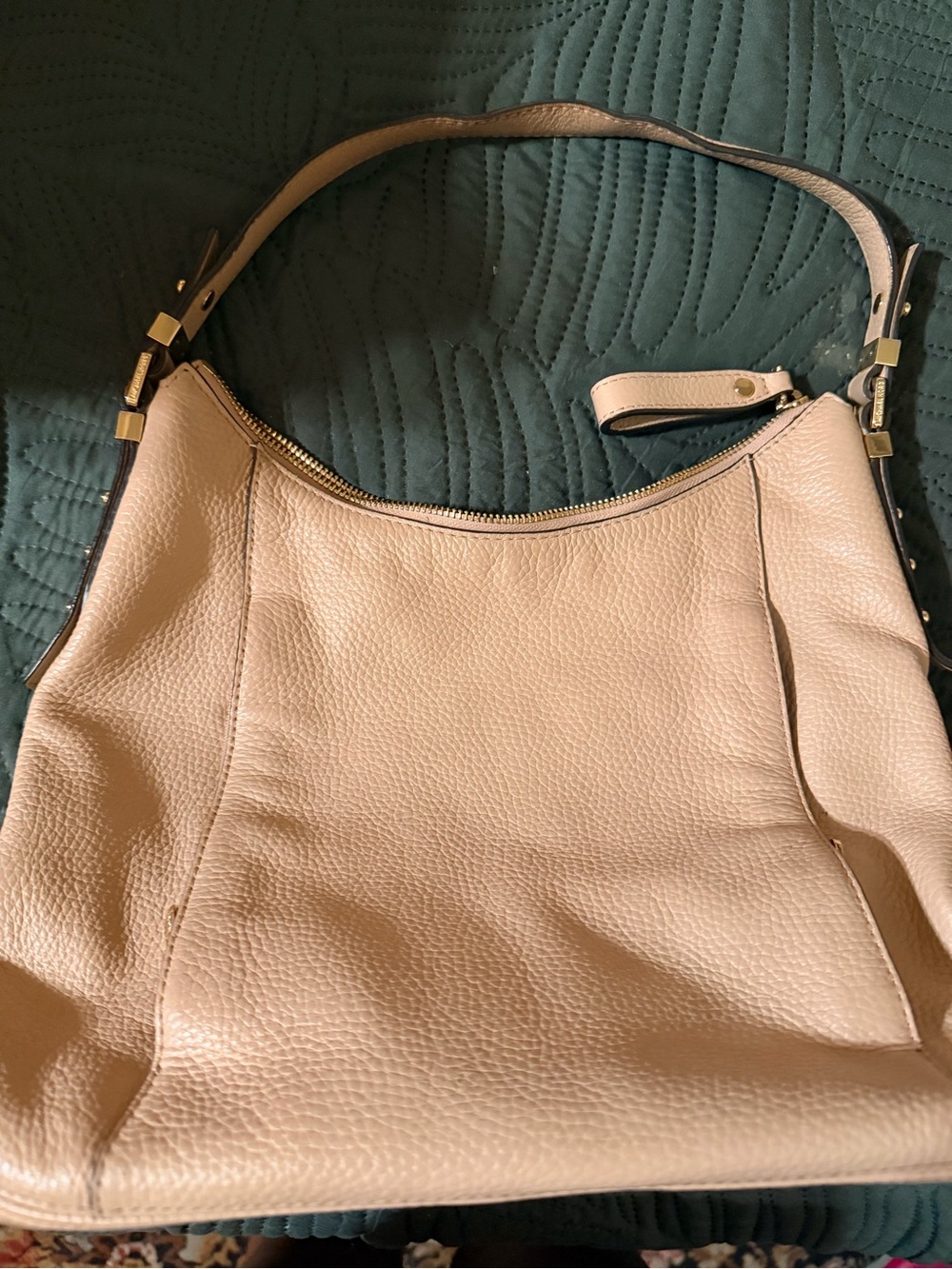 Michael Kors Blush pink peddled leather Hobo shoulder bag